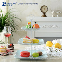 Forme carrée Design unique Fine Porcelaine Assiette de dessert personnalisée en noix de Noël